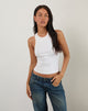Bild von Cariter Racer Vest Top in geripptem Weiß