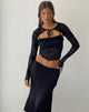 Bild von Carlina Cami und Shrug Set aus Spitze Schwarz