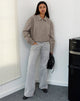 Image of Carlo Cropped Jacket in Karo Braun