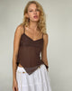 Bild von Carmeline Longline Cami Top in Shimmer Brown