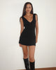 Image of Carmila Gerafftes Minikleid aus Jersey Schwarz