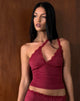 Bild von Carolina One Shoulder Top in Dark Cherry