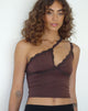 Bild von Carolina One Shoulder Top in Mocca
