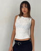 Bild von Cerise Tank Top in Ripple White