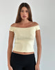 Image of Chacha Top aus Rippenspitze Buttercream
