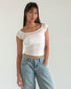 Image of Charya Schulterfreies Oberteil in Off White