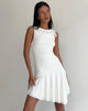 Bild von Chaya Mini-Kleid mit Wasserfall-Saum in Slinky Ivory