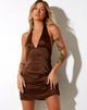 Image of Coda Bodycon Kleid aus Satin Rich Brown