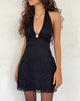Image of Codami Mini-Kleid mit Neckholder aus Spitze Schwarz