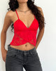 Bild von Cojira Lace Butterfly Top in Big Rose Red