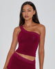 Bild von Cordia One Shoulder Top in Burgundy