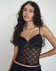Image of Cornelia Top aus Mari Lace Schwarz