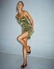 Image of Coti Bodycon Kleid in Rose Flock Loden Grün
