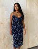 Bild von Coya Maxikleid aus Mesh Navy Diffused Floral