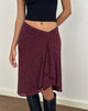 Image of Esmeray Midirock aus beflocktem Leopard Pflaume
