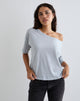 Image of Daman schulterfreies Basic-Top in Hellstahl