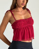 Bild von Damaris Cami Top in Kirsche Rot mit rotem Einband