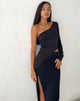 Image of Dania One Shoulder Top in Slinky Schwarz