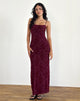 Image of Darsih Maxikleid in Botanical Flower Maroon