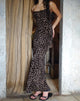 Bild von Darsih Maxikleid in beflocktem Rar Leopard