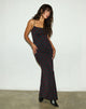 Image of Darsih Maxikleid in Lips Flock Schwarz