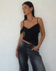 Image of Davila Top aus Chiffon Schwarz