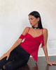 Bild von Davila Top aus Chiffon Deep Red