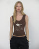 Bild von Daxio Vest Top in Kakao American Dream mit Nieten