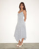 Bild von Devon Midikleid in Flock Chic Blütenblätter Grau
