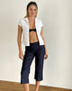 Abbildung der Diran Capri-Hose in Chambray Indigo