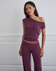 Bild von Elysian Asymmetric Top in Cupro Pflaume