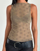 Image of Dudley Vest Top in Daisy Flock Hellbraun