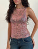Image of Dudley Vest Top aus Paillettennetz Rose Gold