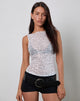Image of Dudley Vest Top aus Paillettenstrick Silber
