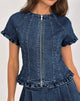 Bild von Dunya Top in Chambray Vintage Blau