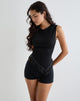 Image of Dusya Top mit Fransenbesatz aus Cupro Schwarz
