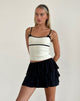 Bild von Duta Cami Top in Creme mit schwarzen Schleifen