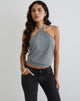 Image of Dyilla Arrow Neck Top in Grau