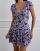 Image of Elaya Kleid in Lotusflock kariert Lavendel