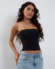 Bild von Elia Heavy Lycra Bandeau Top in Lycra Schwarz