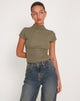 Bild von Elton Hochgeschlossenes Top in Khaki