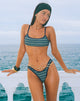 Image of Elvina Bikini-Oberteil in unregelmäßigen Streifen Grün