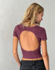 Bild von Elyto Geripptes Tee mit offenem Rücken in Mauve