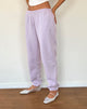Image of Em Jogger in Violett-Grau mit Schleifen-Stickerei
