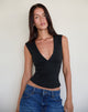 Bild von Emberly Plunge Top in Schwarz