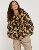 Abbildung der Emerson Kunstfelljacke in Camo Brown Pebble