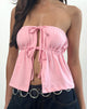 Bild von Ender Tie Bandeau Top in Rayon Ballet Pink