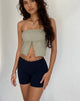 Bild von Enzie Butterfly Bandeau Top in Schiefergrün Leinen