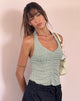 Bild von Enzley Knit Halterneck Top in Sage