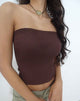 Bild von Erin Tube Top in Knit Bitter Chocolate